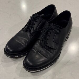 Jimmy Choo Black Leather Lace-Up Derby Shoes